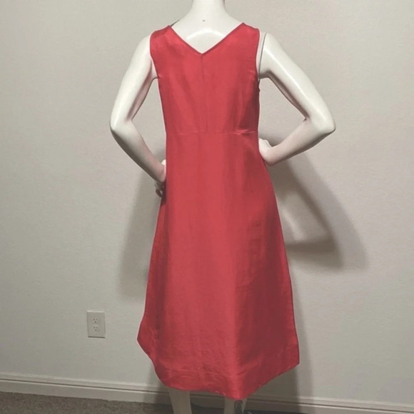 J.Jill NEW Elliptical-Hem A-Line Breathable Linen Blend Lagenlook Midi Dress XS - Picture 7 of 14